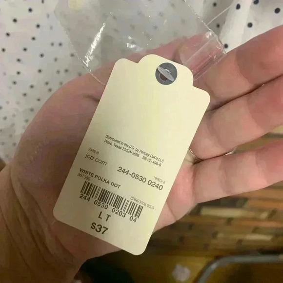 St. John’s Bay Women’s Polka Dot Button Down Blouse - Picture 4 of 4